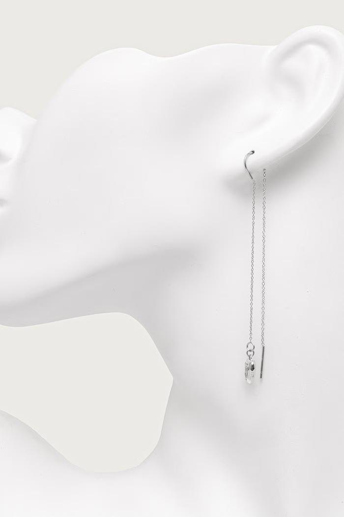 Akcesoria Guess Kolczyki damskie ze stali nierdzewnej z cyrkonią CRYSTAL LOVE JUBE06.364JW srebrny