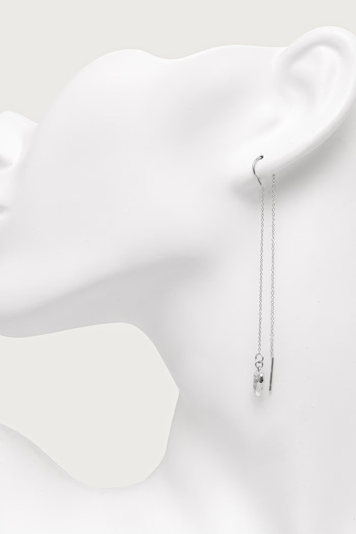 Akcesoria Guess Kolczyki damskie ze stali nierdzewnej z cyrkonią CRYSTAL LOVE JUBE06.364JW srebrny