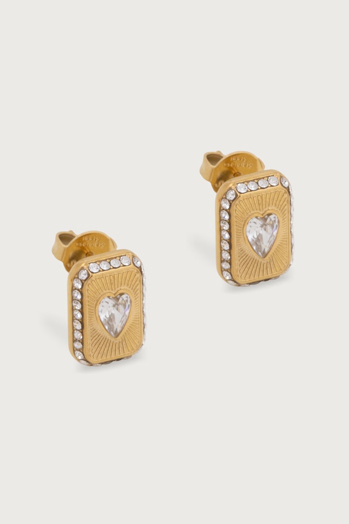 Akcesoria Guess Kolczyki CRYSTAL LOVE JUBE06.357JW złoty