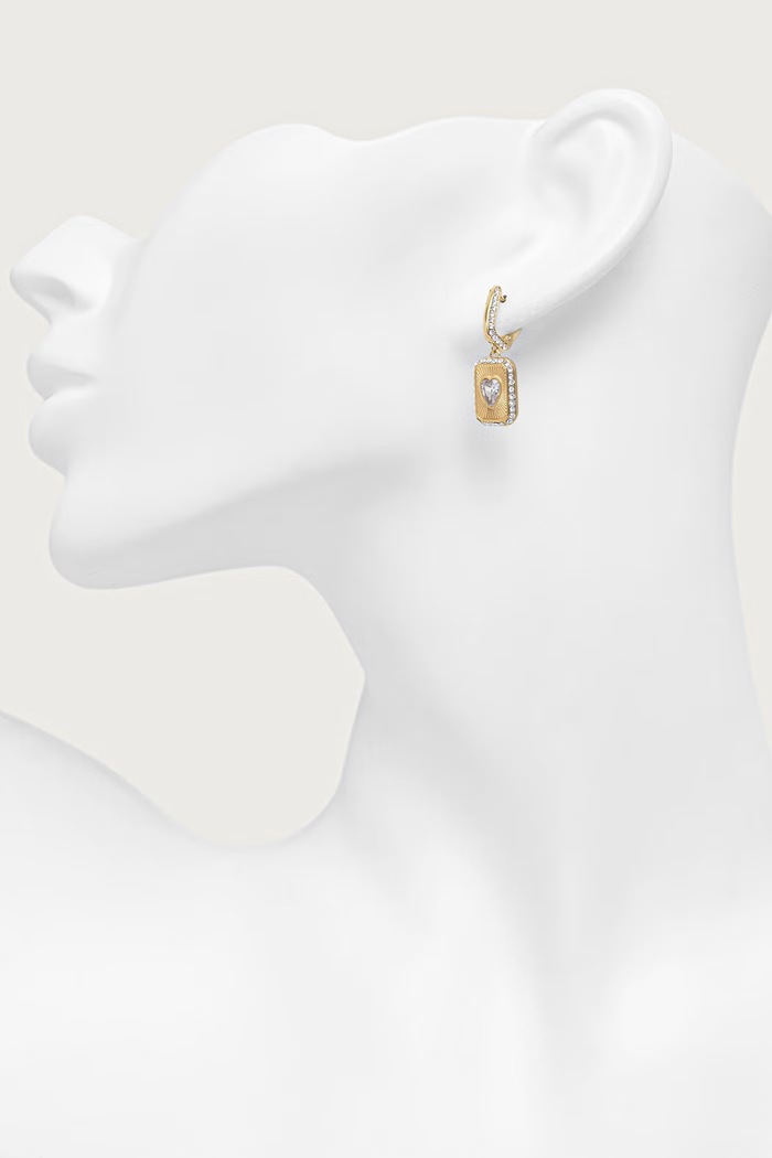 Akcesoria Guess Kolczyki damskie CRYSTAL LOVE JUBE06.354JW złoty