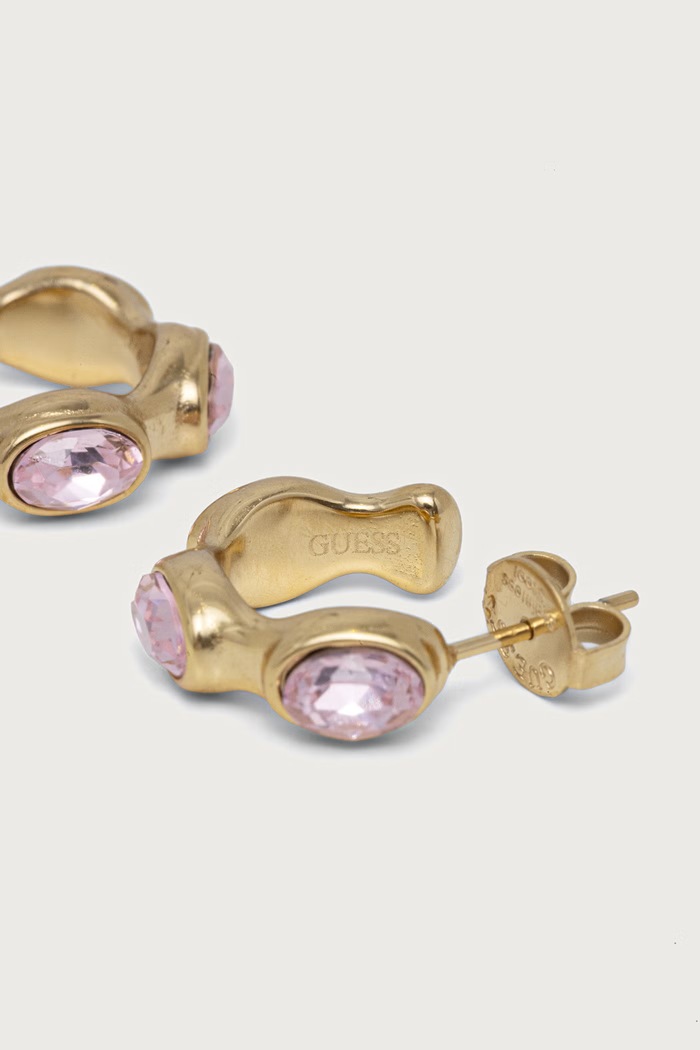 Guess Kolczyki damskie ze stali nierdzewnej DIVINE JUBE06.312JW złoty AW26
