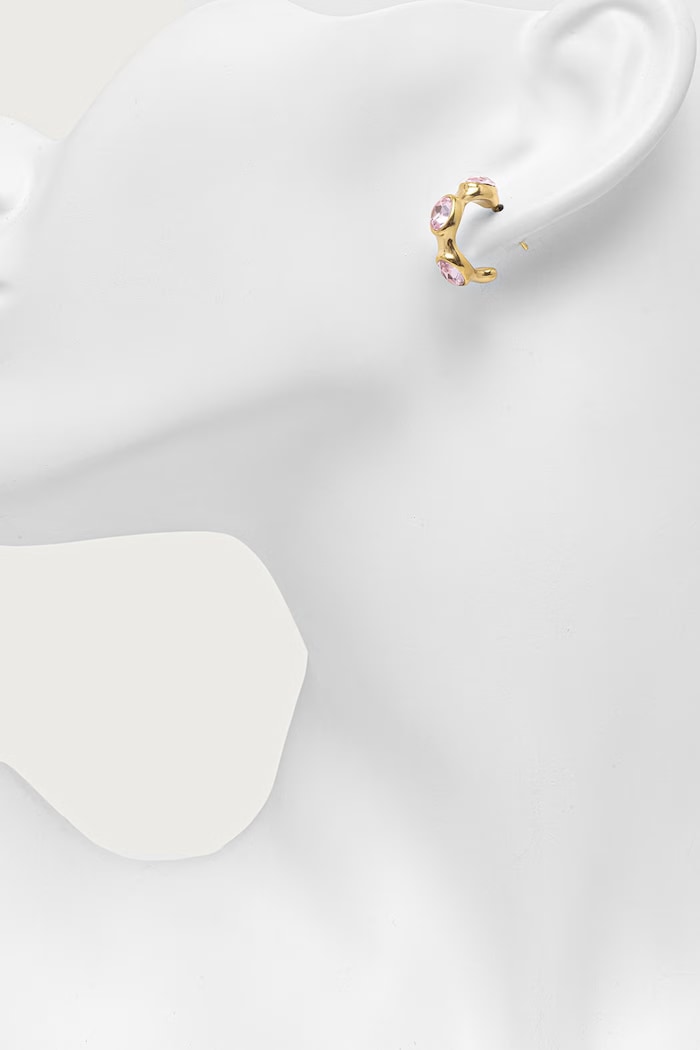 Accesorii Guess Cercei pentru femei din oțel inoxidabil DIVINE JUBE06.312JW aur