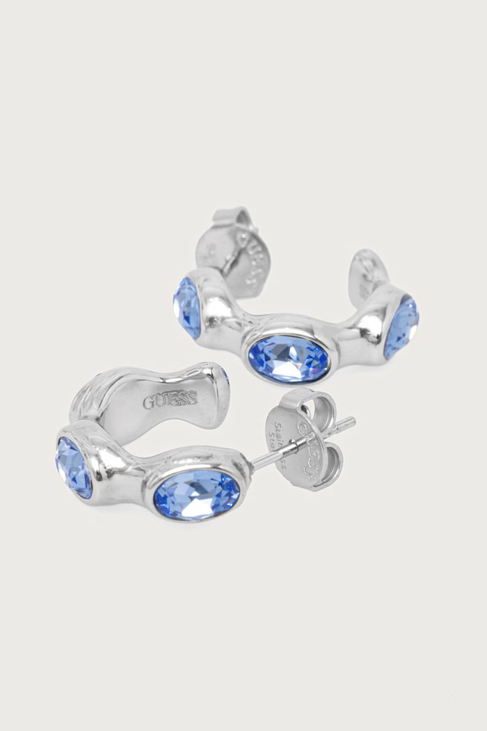 Guess Kolczyki damskie ze stali nierdzewnej DIVINE JUBE06.312JW srebrny AW26