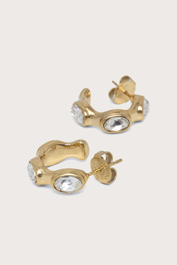 Guess Kolczyki damskie ze stali nierdzewnej DIVINE JUBE06.309JW złoty AW26