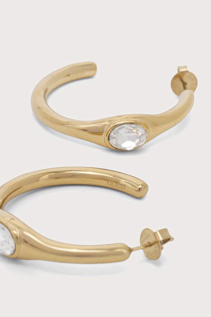 Guess Kolczyki damskie ze stali nierdzewnej DIVINE JUBE06.306JW złoty AW26