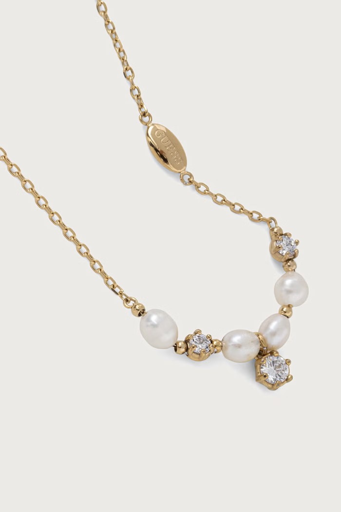 Guess Naszyjnik damski PEARLY JUBB06.481JW złoty AW26