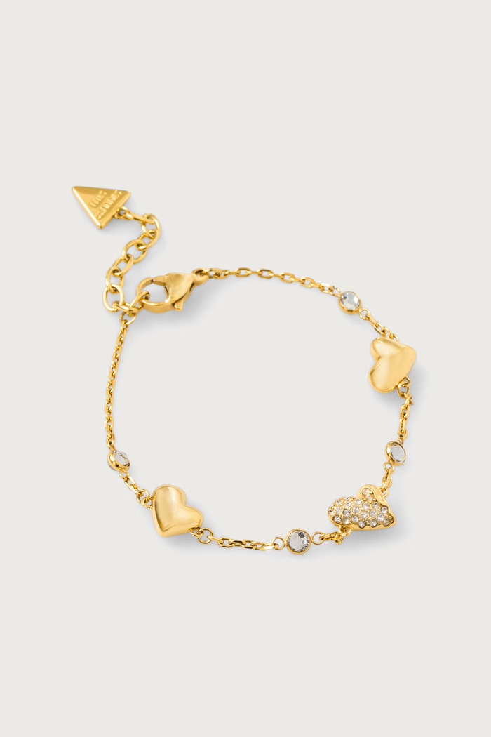 Guess Bransoletka damska ze stali nierdzewnej GOLDEN LOVE złoty JUBB06.451JW