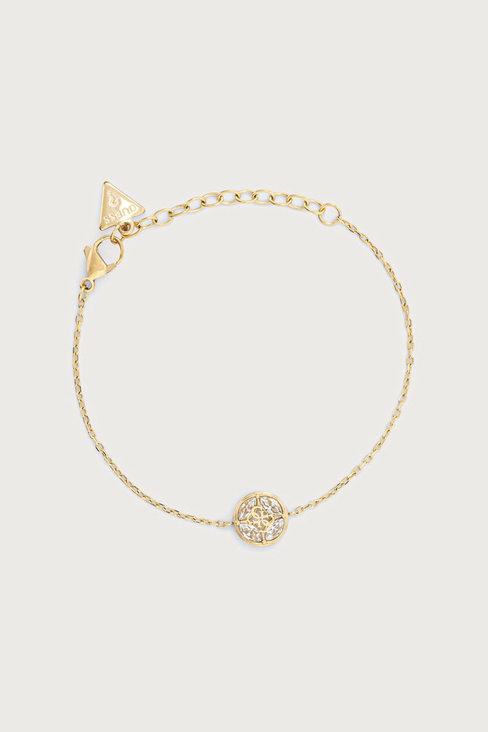 Guess Bransoletka damska ze stali nierdzewnej 4G SUPREME złoty JUBB06.397JW