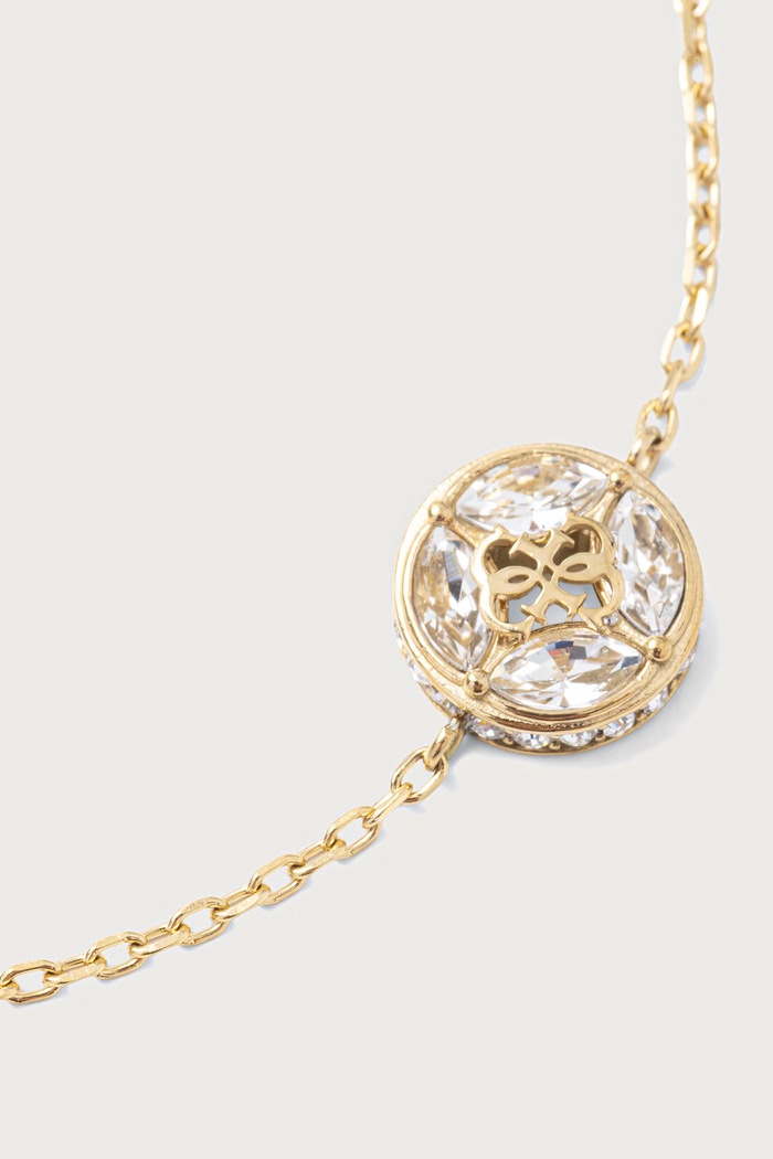 Guess Bransoletka damska ze stali nierdzewnej 4G SUPREME JUBB06.397JW złoty AW26