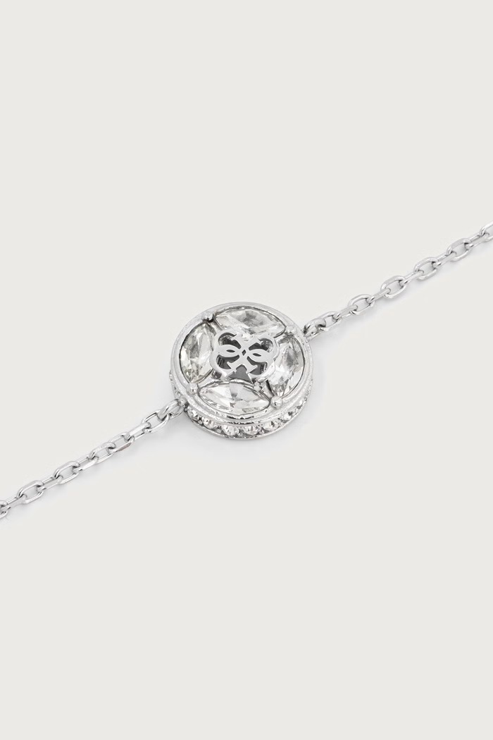 Guess Bransoletka damska ze stali nierdzewnej 4G SUPREME JUBB06.397JW srebrny AW26