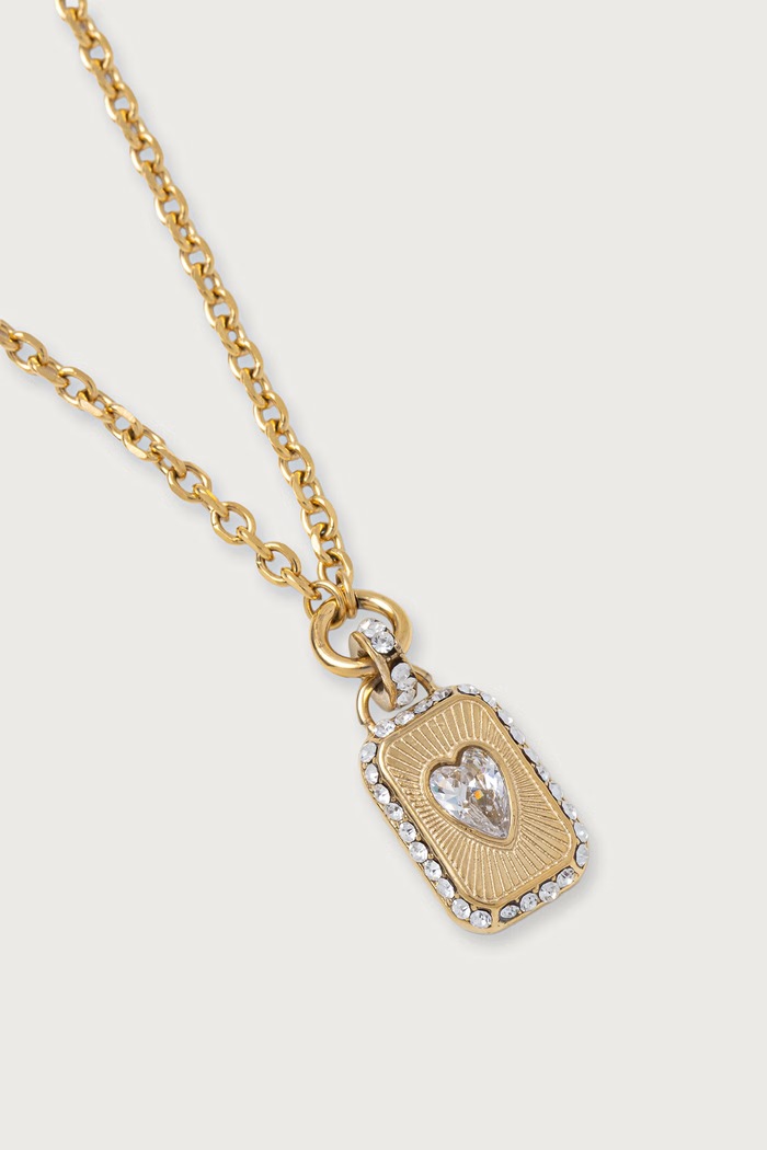Guess Bransoletka damska ze stali nierdzewnej CRYSTAL LOVE JUBB06.358JW złoty AW26
