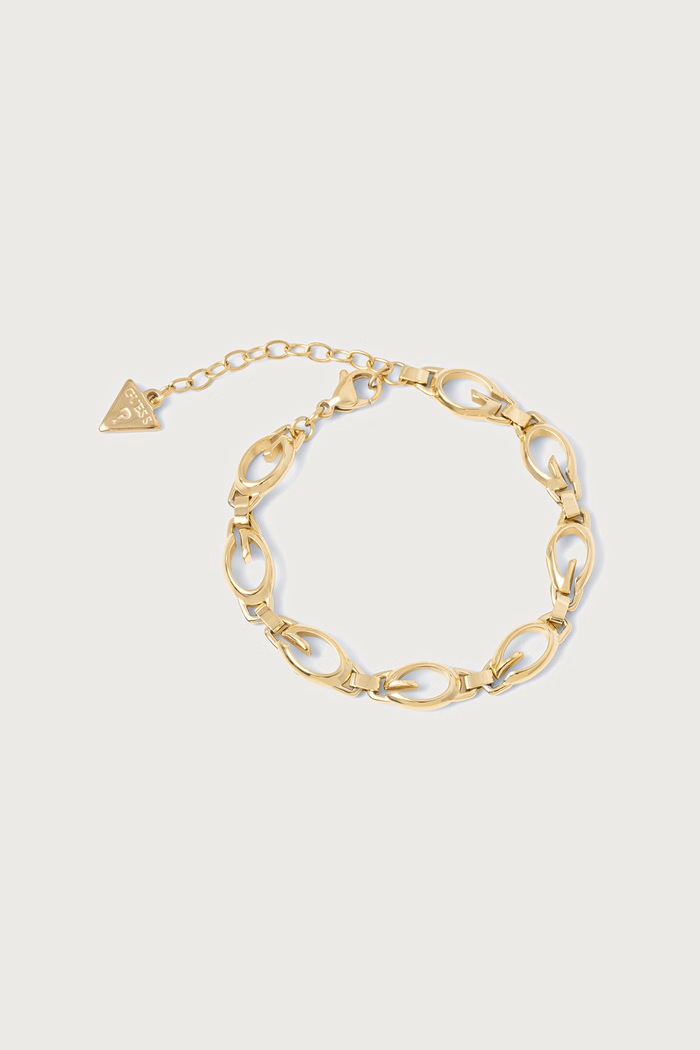 Guess Bransoletka damska ze stali nierdzewnej G CAMDEN złoty JUBB06.344JW