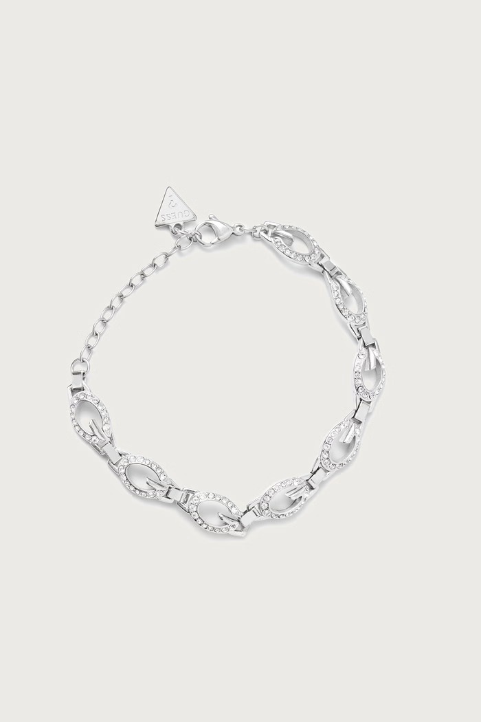 Guess Bransoletka damska ze stali nierdzewnej G CAMDEN srebrny JUBB06.341JW