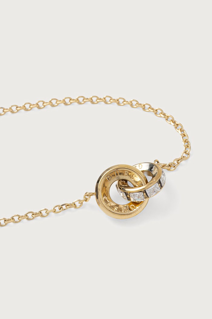 Guess Náramok dámsky z nehrdzavejúcej ocele LES BAGUETTES JUBB06.331JW zlatá AW26