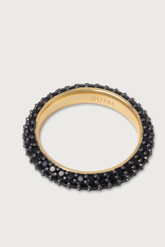 Guess Pierścionek damski ze stali nierdzewnej ESSENZA JUBR06.094JW czarny AW26