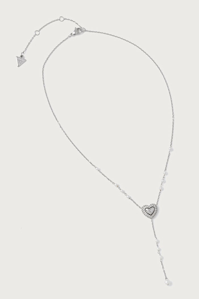 Guess Naszyjnik damski z cyrkonią BELOVED srebrny JUBN06.007JW