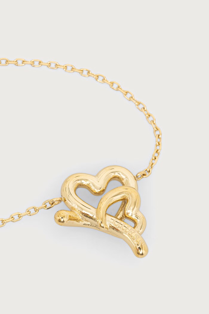Guess Bransoletka damska ze stali nierdzewnej LOVE BITES JUBB06.057JW złoty AW26