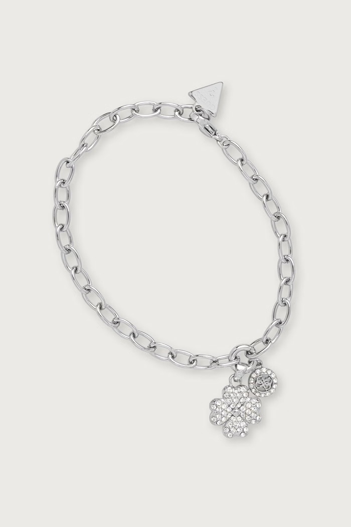 Guess Bransoletka damska ze stali nierdzewnej LOVE BITES srebrny JUBB06.044JW