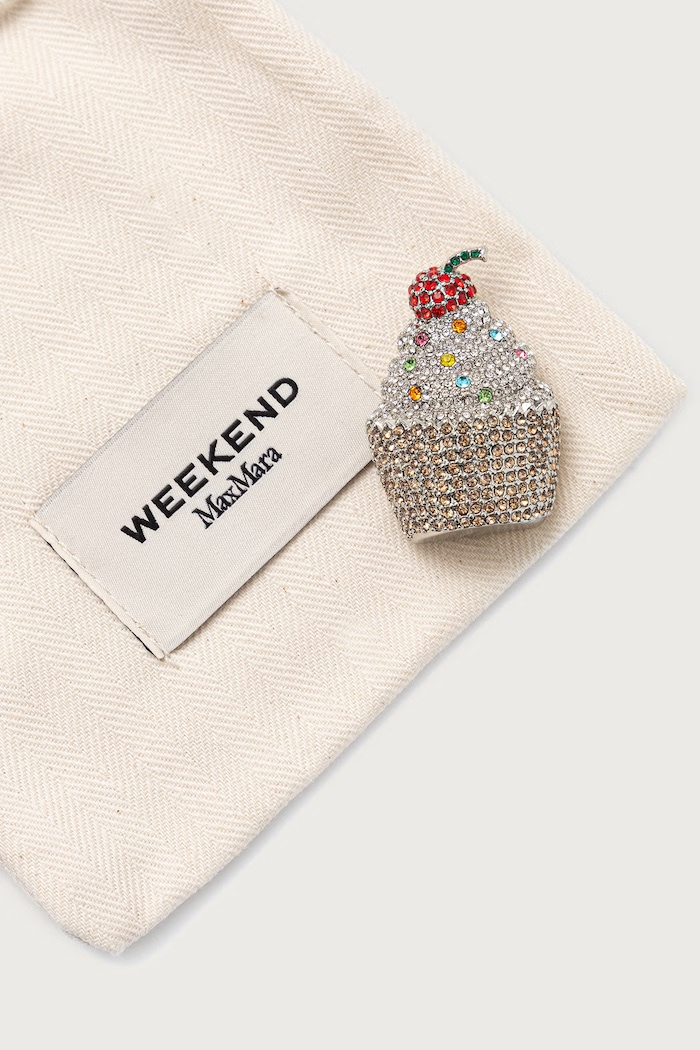 Akcesoria Weekend Max Mara Broszka damska WKAFALLA 2625756115600 beżowy