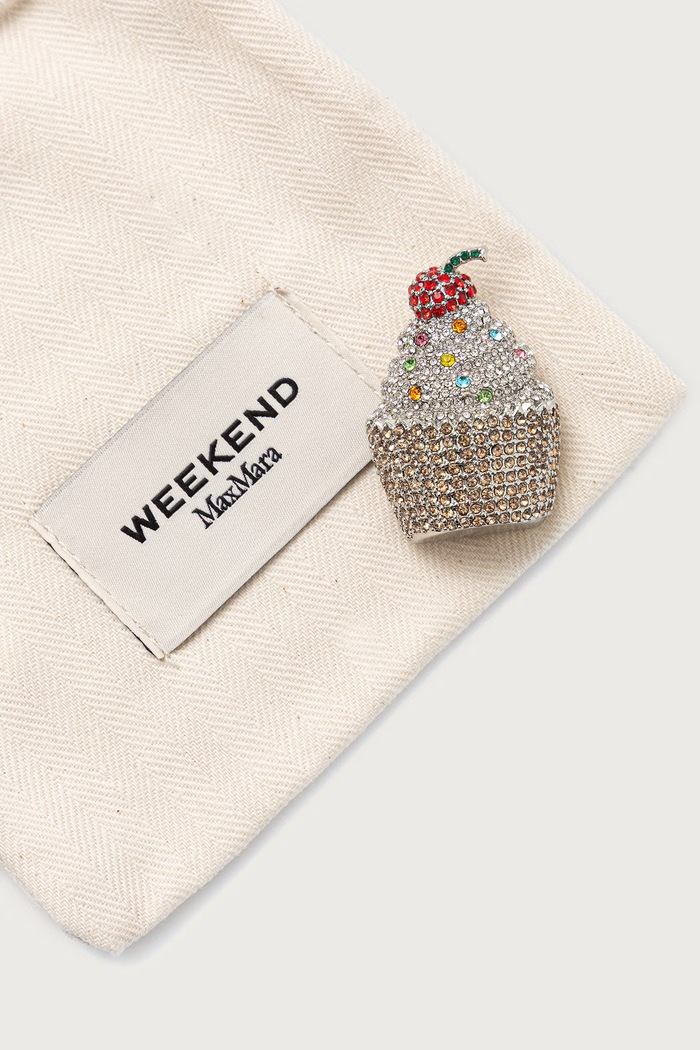 Akcesoria Weekend Max Mara Broszka damska WKAFALLA 2625756115600 beżowy