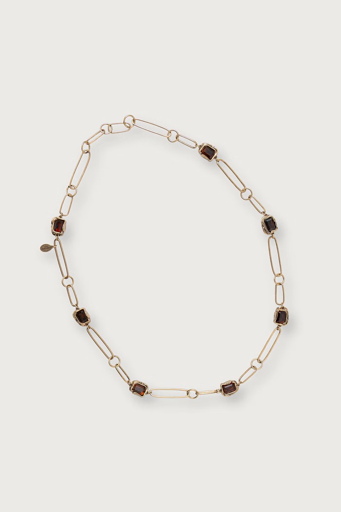 Weekend Max Mara Naszyjnik damski metalowy ze szkłem szlifowanym WKARONCHI złoty 2625756065600