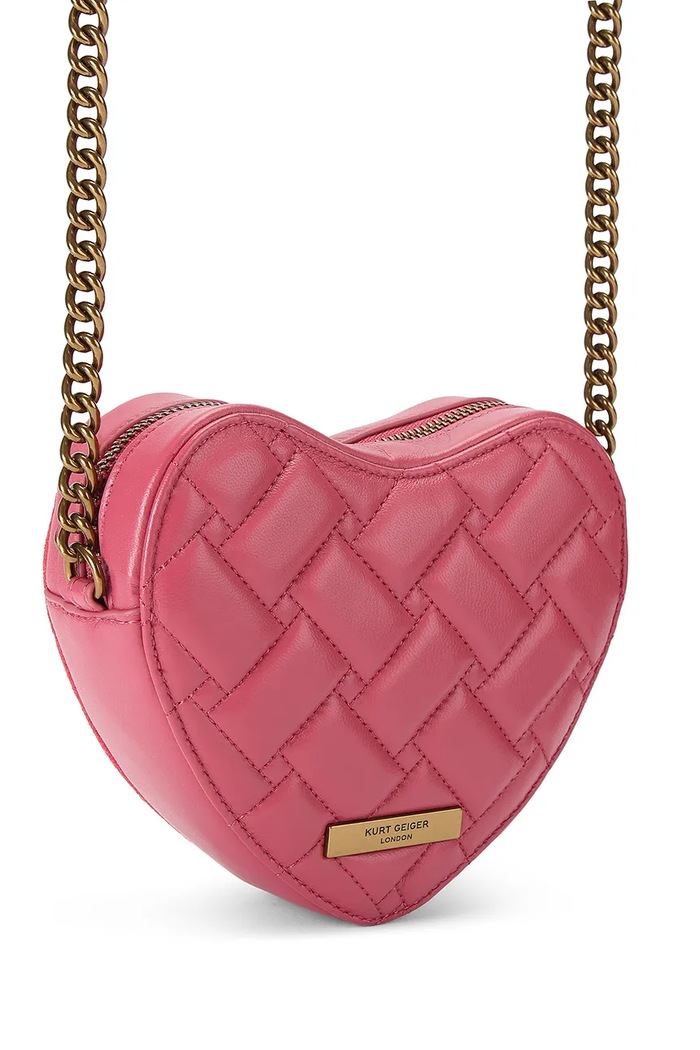 Kurt Geiger London torebka crossbody damska skórzana KENSINGTON różowy 4027157219