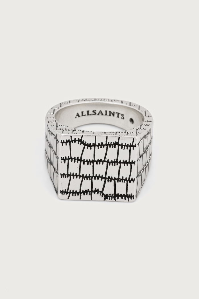 AllSaints Sygnet damski metalowy 597776SLV041 srebrny AW26