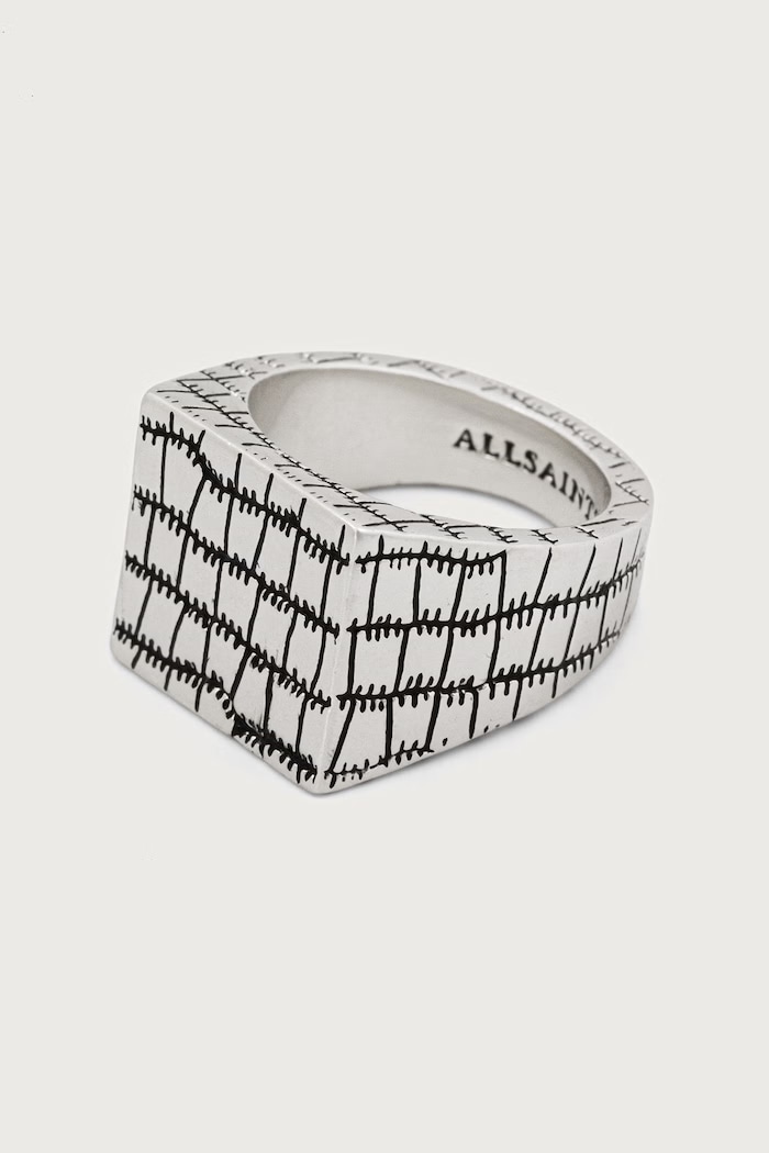 Akcesoria AllSaints Sygnet damski metalowy 597776SLV041 srebrny
