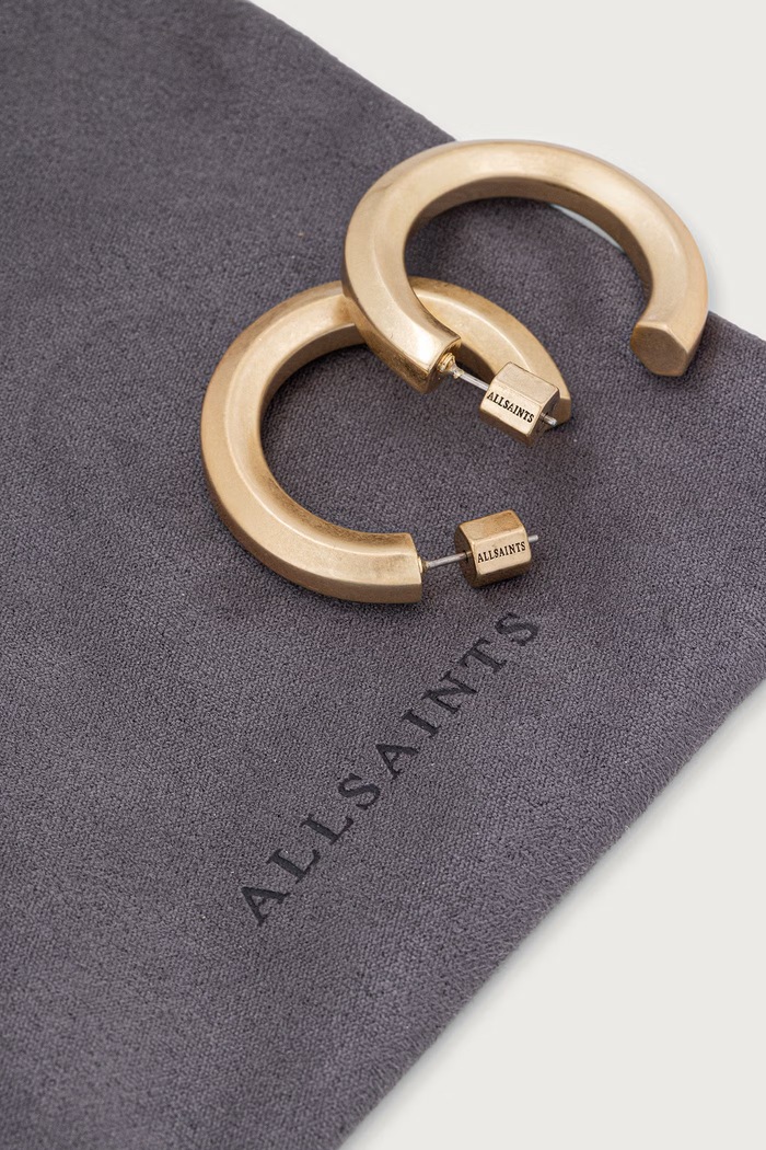 AllSaints kolczyki damskie metalowe złoty 597756GLD719