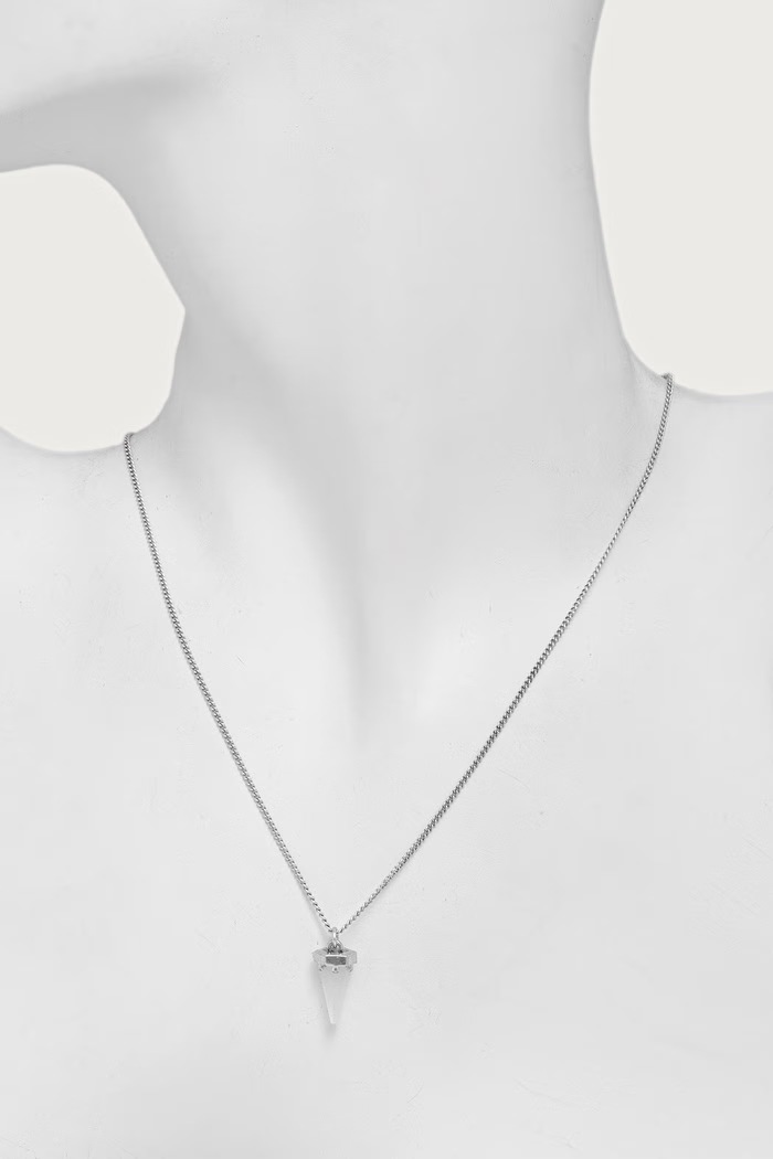 AllSaints naszyjnik z zawieszką damski metalowy srebrny 597734SLV197