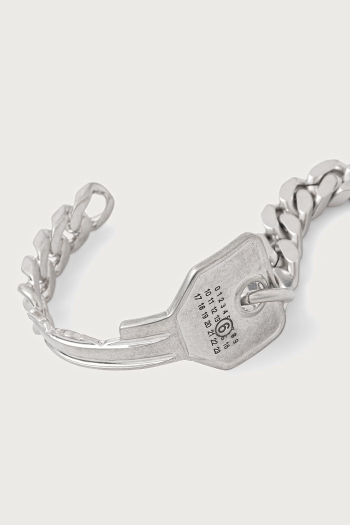 MM6 Maison Margiela Bransoletka damska SM7UY0119.P9390 srebrny AW26