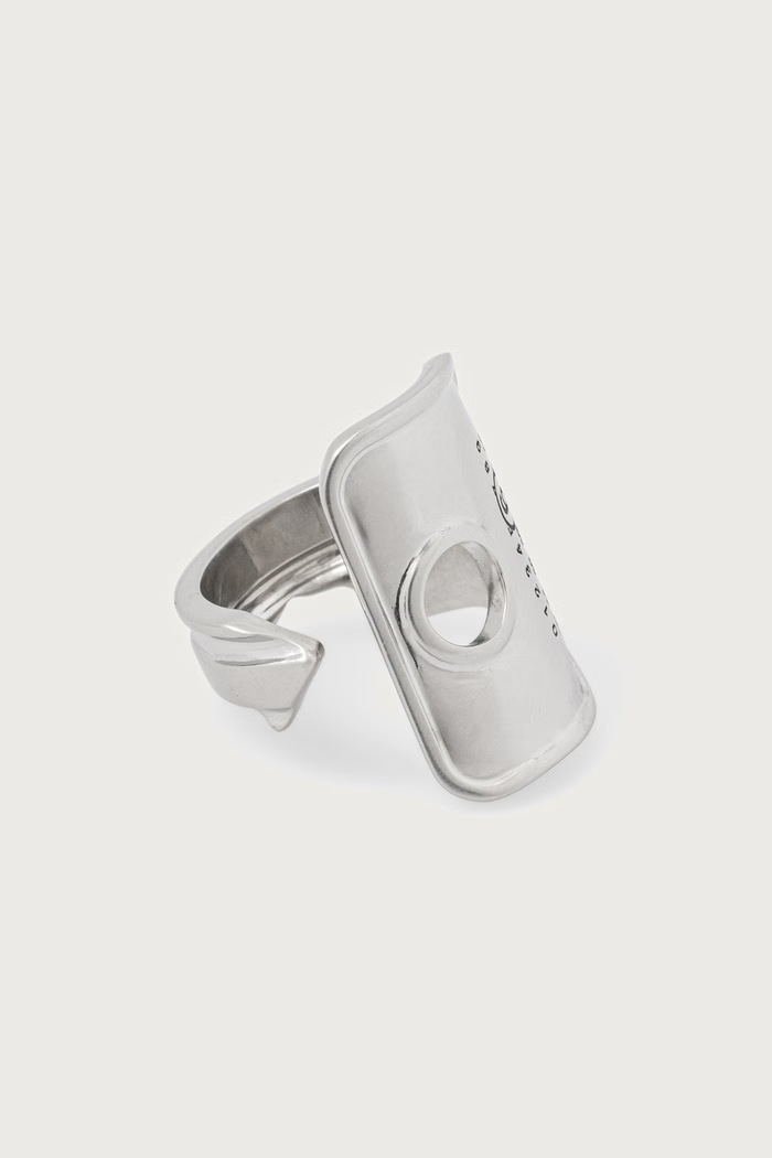 MM6 Maison Margiela Pierścionek damski mosiężny SM7UQ0134.P9390 srebrny AW26