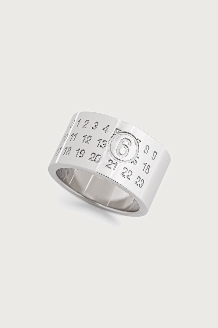 MM6 Maison Margiela Pierścionek damski mosiężny srebrny SM7UQ0107.P8601