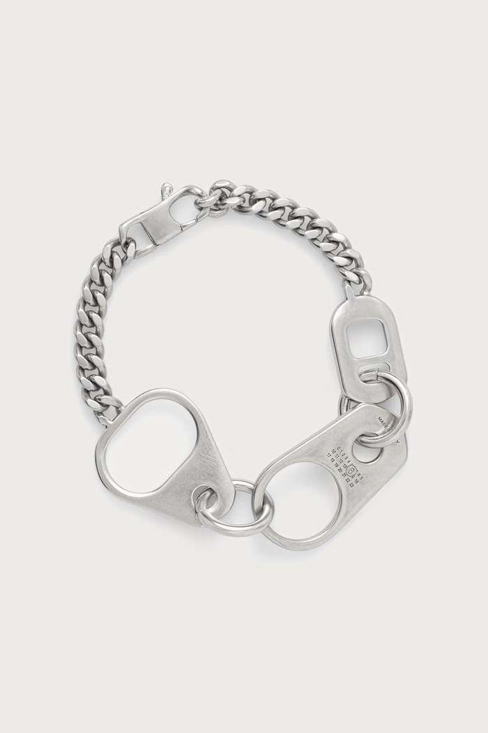 MM6 Maison Margiela Bransoletka damska mosiężna srebrny SM6UY0119.P9208