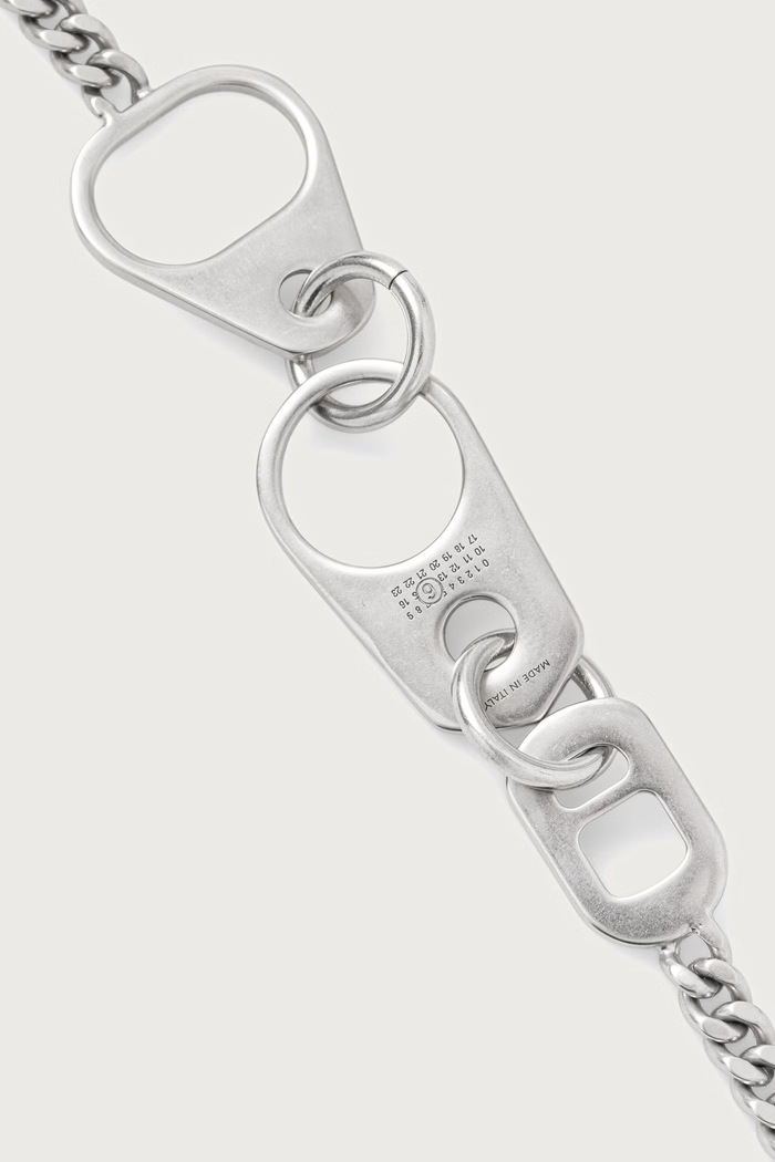 MM6 Maison Margiela Bransoletka damska mosiężna SM6UY0119.P9208 srebrny AW26