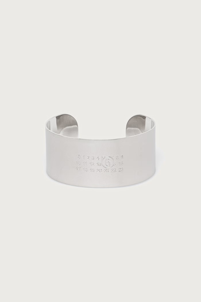 MM6 Maison Margiela Bransoletka mosiężna srebrny SM6UY0118.P6469