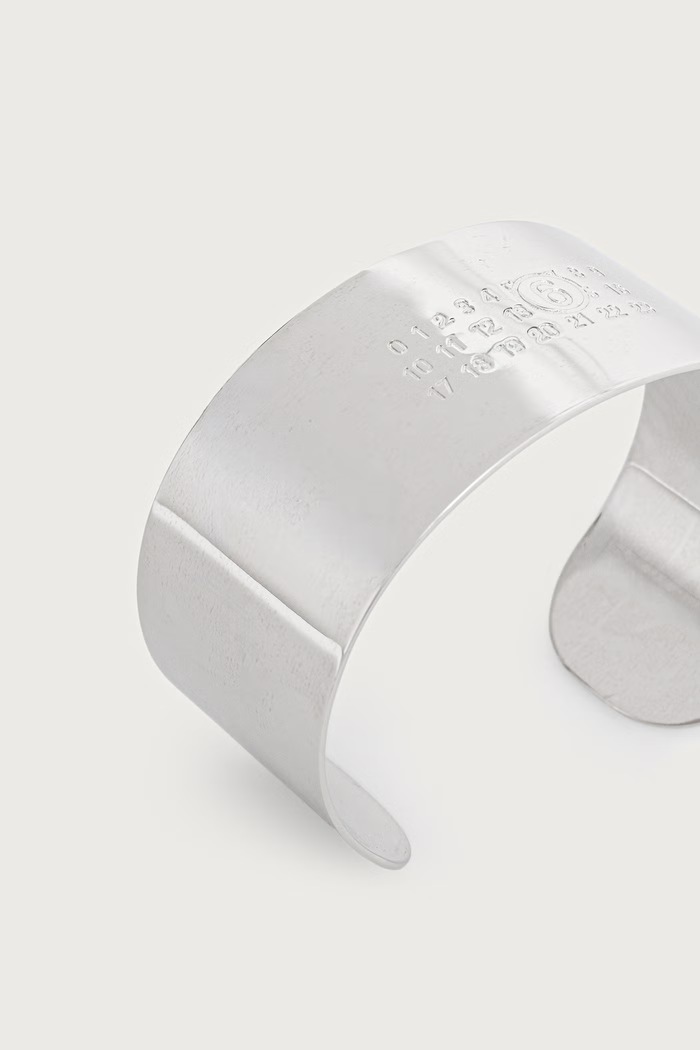 MM6 Maison Margiela Bransoletka mosiężna SM6UY0118.P6469 srebrny AW26