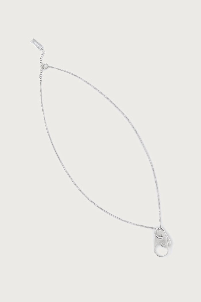 MM6 Maison Margiela naszyjnik z zawieszką damski mosiężny srebrny SM6UU0101.P9208