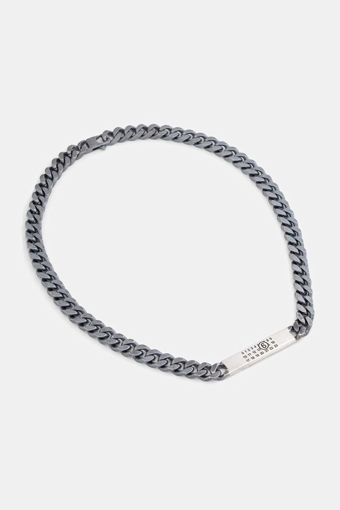 MM6 Maison Margiela naszyjnik damski mosiężny srebrny SM6UU0033.SV0235.