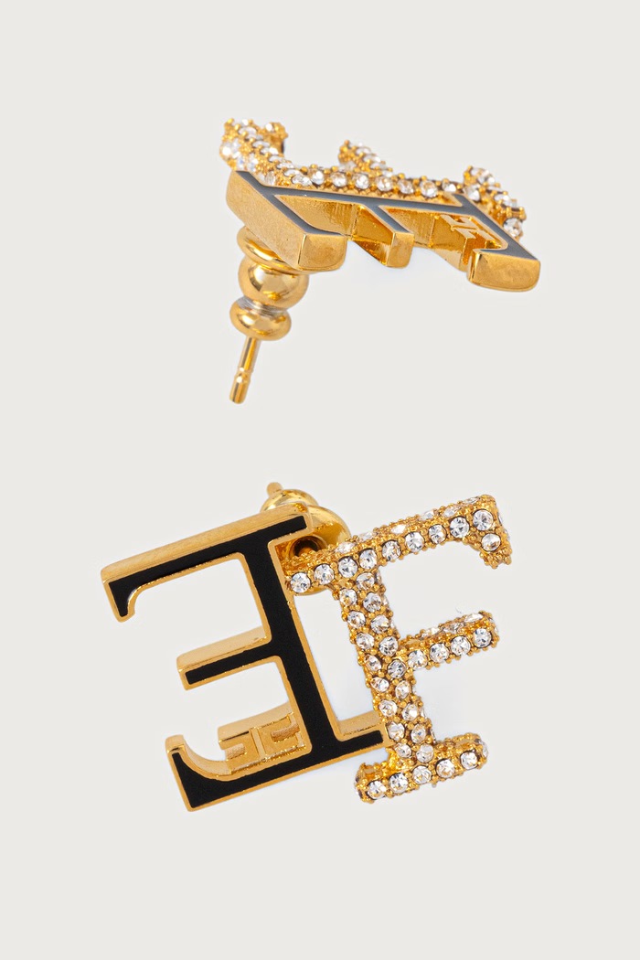 Elisabetta Franchi Kolczyki damskie mosiężne OR32A67E2 złoty AW26