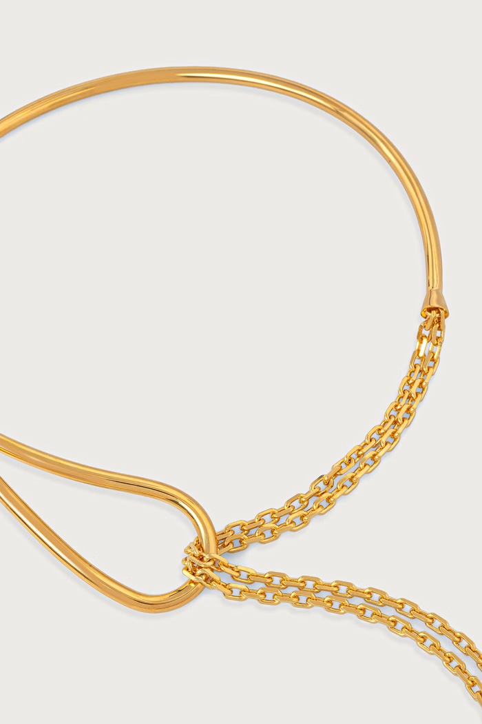 Elisabetta Franchi Naszyjnik damski mosiężny CO74B67E2 złoty AW26