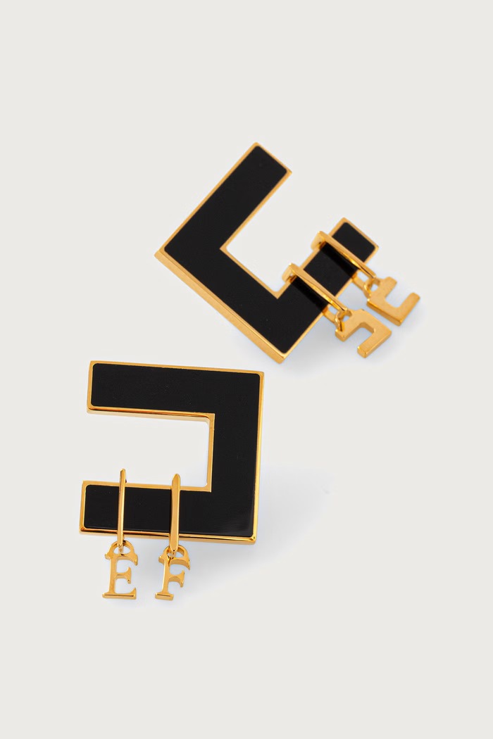 Elisabetta Franchi kolczyki damskie OR34K66E2 czarny AW26