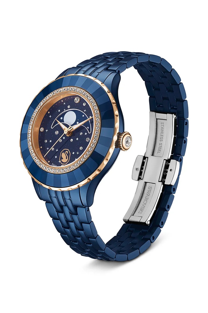 Swarovski ρολόι γυναικείο OCTEA 5743701 σκούρο μπλε AW26