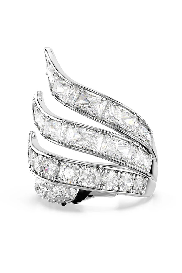 Swarovski δαχτυλίδι γυναικείο μεταλλικό με κρύσταλλο Swarovski VIENNA ασημί 5762206