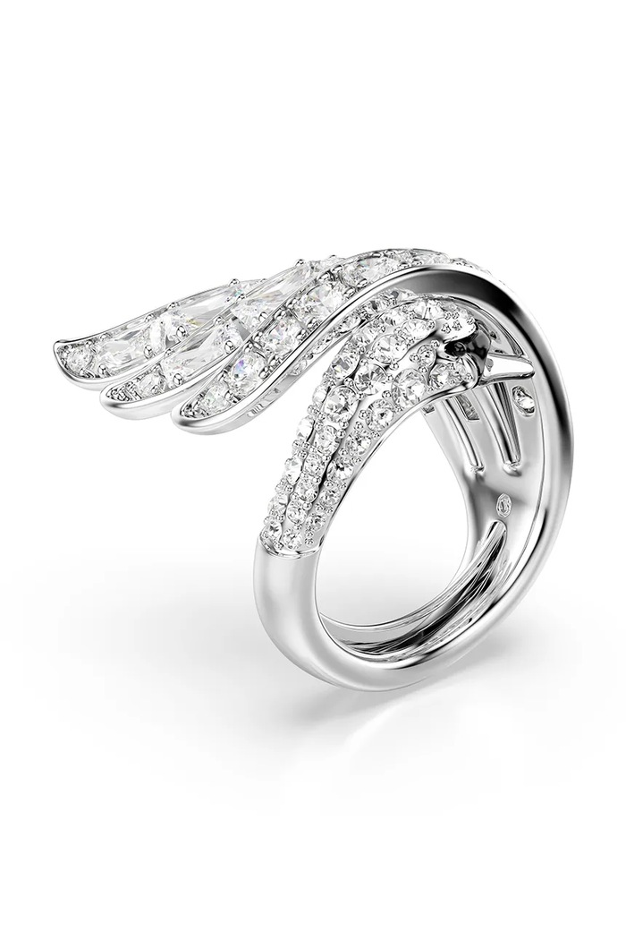 Αξεσουάρ Swarovski δαχτυλίδι γυναικείο μεταλλικό με κρύσταλλο Swarovski VIENNA 5762206 ασημί