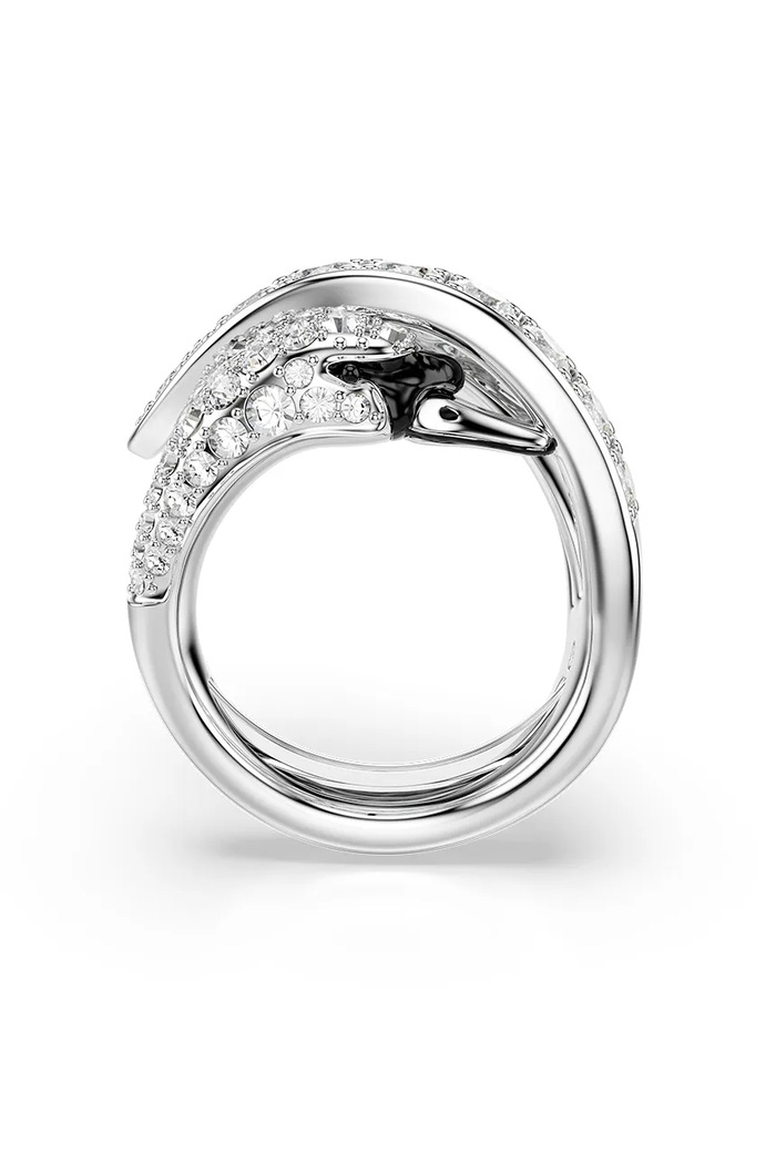 Swarovski δαχτυλίδι γυναικείο μεταλλικό με κρύσταλλο Swarovski VIENNA ασημί 5762206
