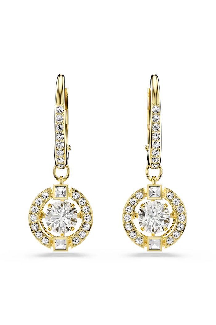 Swarovski сережки жіночі позолочені з цирконієм UNA 5758095 золотий AW26