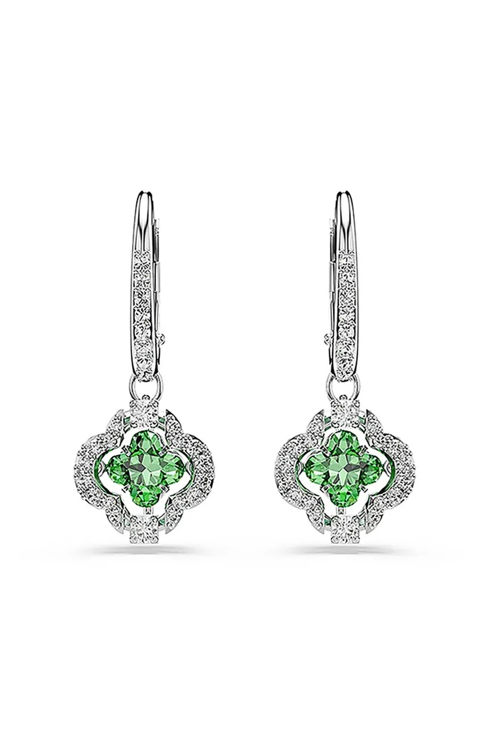 Swarovski σκουλαρίκια γυναικεία μεταλλικά ζιργκόν UNA ασημί 5758001