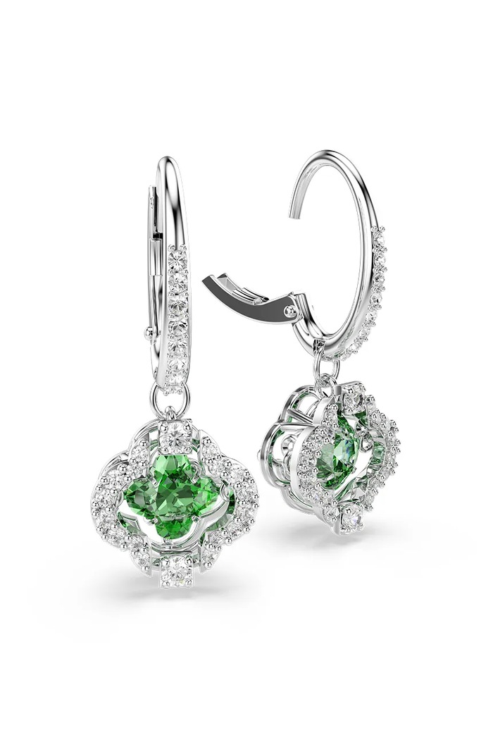 Swarovski σκουλαρίκια γυναικεία μεταλλικά ζιργκόν UNA ασημί 5758001