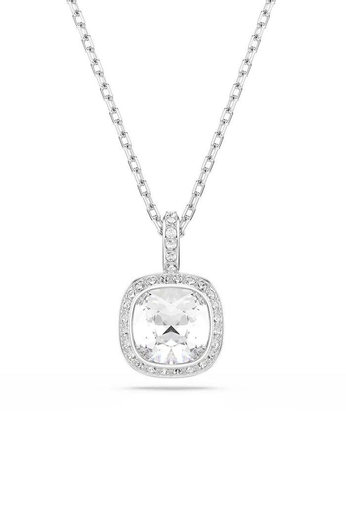 Swarovski κολιέ και σκουλαρίκια γυναικεία μεταλλικά με κρύσταλλο Swarovski UNA ασημί 5754343